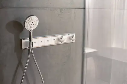 Термостат, скрытого монтажа, на 4 потребителя Hansgrohe RainSelect (цвет - хром/белый) (15357400) фото 2 Aquada.com.ua Термостат, скрытого монтажа, на 4 потребителя Hansgrohe RainSelect (цвет - хром/белый) (15357400) фото 2 Aquada.com.ua