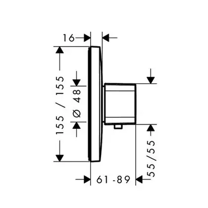 Термостат для душа Hansgrohe Ecostat E Highflow (цвет - хром) (15706000) фото 2 Aquada.com.ua Термостат для душа Hansgrohe Ecostat E Highflow (цвет - хром) (15706000) фото 2 Aquada.com.ua