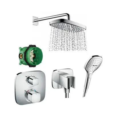 Душевая система скрытого монтажа с термостатом Hansgrohe (цвет - хром) (1570800+27385000+01800180+26485000+26520000+28276000) фото 2 Aquada.com.ua Душевая система скрытого монтажа с термостатом Hansgrohe (цвет - хром) (1570800+27385000+01800180+26485000+26520000+28276000) фото 2 Aquada.com.ua