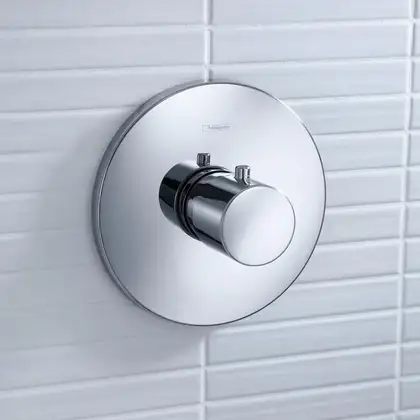 Смеситель термостатический Hansgrohe Ecostat S (цвет - хром) (15711000) фото 2 Aquada.com.ua Смеситель термостатический Hansgrohe Ecostat S (цвет - хром) (15711000) фото 2 Aquada.com.ua