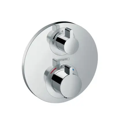 Термостат для душа с запорным вентилем Hansgrohe Ecostat S (цвет - хром) (15757000) фото 1 Aquada.com.ua Термостат для душа с запорным вентилем Hansgrohe Ecostat S (цвет - хром) (15757000) фото 1 Aquada.com.ua