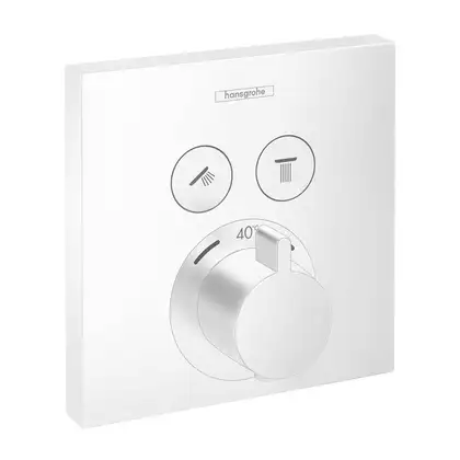 Термостат для ванны на 2 потребителя Hansgrohe ShowerSelect (цвет - белый матовый) (15763700) фото 1 Aquada.com.ua Термостат для ванны на 2 потребителя Hansgrohe ShowerSelect (цвет - белый матовый) (15763700) фото 1 Aquada.com.ua