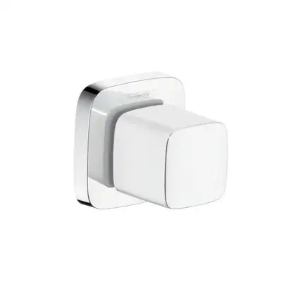 Запорный вентиль Hansgrohe PuraVida (цвет - хром/белый) (15978400) фото 1 Aquada.com.ua