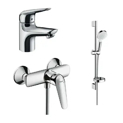 Набор смесителей для душа 3-в-1 Hansgrohe Novus (цвет - хром) (20180005) фото 1 Aquada.com.ua
