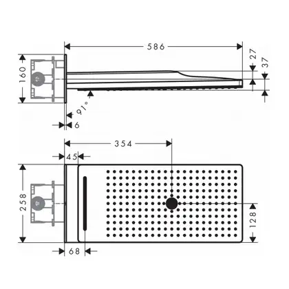 Верхний душ Hansgrohe Rainmaker Select 580 3jet (цвет - хром/чёрный) (24001600) фото 2 Aquada.com.ua Верхний душ Hansgrohe Rainmaker Select 580 3jet (цвет - хром/чёрный) (24001600) фото 2 Aquada.com.ua