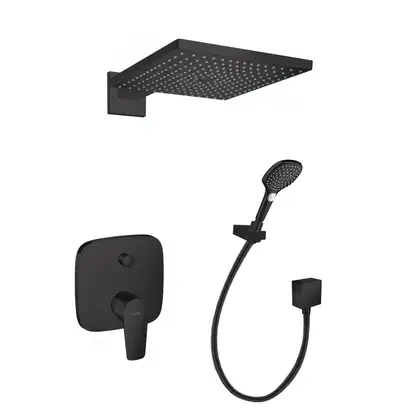 Душевая система скрытого монтажа Hansgrohe Raindance 300 цвет черный мат (2623871745MB) фото 1 Aquada.com.ua