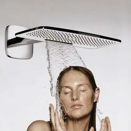 Верхний душ (тропический душ) Hansgrohe Raindance E 420 AIR 2jet 430х220 мм (27373000) фото 3 Aquada.com.ua Верхний душ (тропический душ) Hansgrohe Raindance E 420 AIR 2jet 430х220 мм (27373000) фото 3 Aquada.com.ua