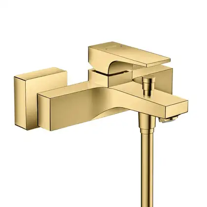 Смеситель для ванны, однорычажный Hansgrohe Metropol (цвет - Polished Gold Optic ) (32540990) фото 1 Aquada.com.ua