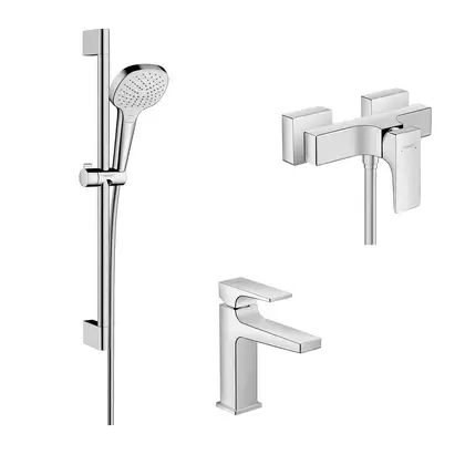 Набор смесителей для душа 3-в-1 Hansgrohe Metropol/Ecostat E/Croma Select E (цвет - хром) (32560112) фото 1 Aquada.com.ua Набор смесителей для душа 3-в-1 Hansgrohe Metropol/Ecostat E/Croma Select E (цвет - хром) (32560112) фото 1 Aquada.com.ua