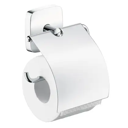 Бумагодержатель с крышкой Hansgrohe PuraVida (цвет - хром) (41508000) фото 1 Aquada.com.ua Бумагодержатель с крышкой Hansgrohe PuraVida (цвет - хром) (41508000) фото 1 Aquada.com.ua