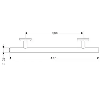 Поручень для ванны Hansgrohe Logis Classic (416130001) фото 2 Aquada.com.ua Поручень для ванны Hansgrohe Logis Classic (416130001) фото 2 Aquada.com.ua
