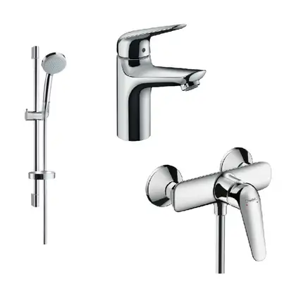 Набор смесителей для ванны 3-в-1 Hansgrohe Novus 70 (цвет - хром) (710362773) фото 1 Aquada.com.ua Набор смесителей для ванны 3-в-1 Hansgrohe Novus 70 (цвет - хром) (710362773) фото 1 Aquada.com.ua