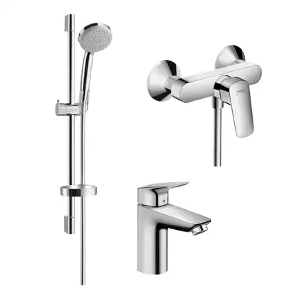 Набор смесителей для душа 3-в-1 Hansgrohe Logis/Croma (цвет - хром) (71600111) фото 1 Aquada.com.ua