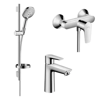 Набор смесителей для душа 3-в-1 Hansgrohe Talis E/Crometta (цвет - хром) (71760112) фото 1 Aquada.com.ua Набор смесителей для душа 3-в-1 Hansgrohe Talis E/Crometta (цвет - хром) (71760112) фото 1 Aquada.com.ua
