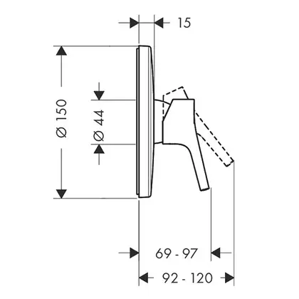 Смеситель для душа Hansgrohe Talis S (цвет - хром) (72605000) фото 2 Aquada.com.ua Смеситель для душа Hansgrohe Talis S (цвет - хром) (72605000) фото 2 Aquada.com.ua