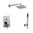 Душевая система Paffoni Shower скрытого монтажа со смесителем с верхним душем 200 x 200 мм (цвет - хром) (KITRO015CR1) фото 1 Aquada.com.ua