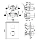 Термостат для душа на 2 выхода Paffoni Elle (цвет - чёрный матовый) (LEQ518NO/M) фото 3 Aquada.com.ua