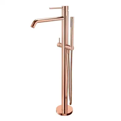 Смеситель напольный для ванны Paffoni Light (цвет - rose) (LIG032ROSE+LIG030) фото 1 Aquada.com.ua Смеситель напольный для ванны Paffoni Light (цвет - rose) (LIG032ROSE+LIG030) фото 1 Aquada.com.ua