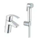 GROHE Одноважільний змішувач для раковини S-Sizeіз душовим гарнітуром Eurosmart (23124002) фото 5 Aquada.com.ua
