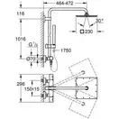 GROHE Душевая система с термостатом для настенного монтажа, хром Euphoria XXL 230 (26187000) фото 11 Aquada.com.ua