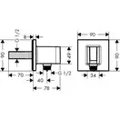 GROHE Hansgrohe Держатель Fixfit Porter Square (26486000) фото 8 Aquada.com.ua