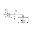 GROHE Набор 422 мм верхнего душа Rainshower 310 Mono Cube, 1 режим струи (26563000) фото 8 Aquada.com.ua