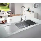 GROHE Мийка для кухні 1160 x 520 мм, 1 чаша, матова, в рівень зі стільницею (31582SD0) (31582SD0) фото 11 Aquada.com.ua