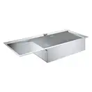 GROHE Мийка для кухні 1160 x 520 мм, 1 чаша, матова, в рівень зі стільницею (31582SD0) (31582SD0) фото 9 Aquada.com.ua