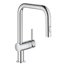 Смеситель для кухни, с выдвижной лейкой Dual Grohe Minta (цвет - хром) (32322002) фото 5 Aquada.com.ua
