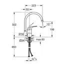 GROHE Одноважільний змішувач для мийки Euroeco (32752000) фото 7 Aquada.com.ua