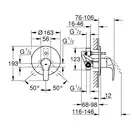 Смеситель для ванны Grohe Eurosmart (цвет - хром) (33305002) фото 8 Aquada.com.ua