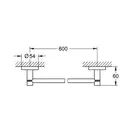 GROHE Тримач для рушника 600 мм Essentials (40366001) фото 10 Aquada.com.ua