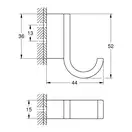 Крючок Grohe Selection 41039000 фото 6 Aquada.com.ua