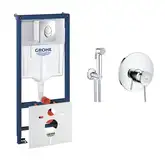 Комплект Grohe инсталляция Rapid SL 38721001 + набор для гигиенического душа со смесителем BauClassic 2904800S (387210012904800S)
