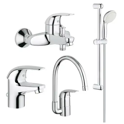 GROHE Набiр змiшувачiв для ванни та кухні EUROECO 4 в 1 (123242K) (123242K) фото 13 Aquada.com.ua