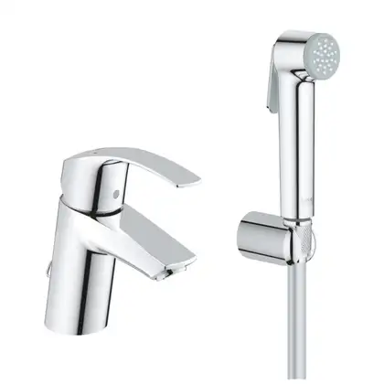GROHE Одноважільний змішувач для раковини S-Sizeіз душовим гарнітуром Eurosmart (23124002) фото 5 Aquada.com.ua GROHE Одноважільний змішувач для раковини S-Sizeіз душовим гарнітуром Eurosmart (23124002) фото 5 Aquada.com.ua