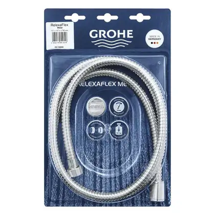 GROHE Металлический душевой шланг 1750 мм Relexaflex Metal (28139000) фото 8 Aquada.com.ua GROHE Металлический душевой шланг 1750 мм Relexaflex Metal (28139000) фото 8 Aquada.com.ua