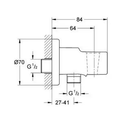 GROHE Підключення душового шлангу Relexa (28628000) фото 8 Aquada.com.ua GROHE Підключення душового шлангу Relexa (28628000) фото 8 Aquada.com.ua