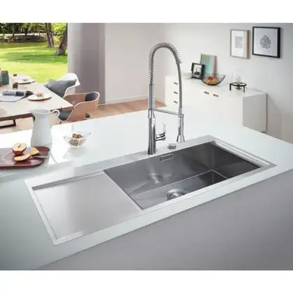 GROHE Мийка для кухні 1160 x 520 мм, 1 чаша, матова, в рівень зі стільницею (31582SD0) (31582SD0) фото 11 Aquada.com.ua GROHE Мийка для кухні 1160 x 520 мм, 1 чаша, матова, в рівень зі стільницею (31582SD0) (31582SD0) фото 11 Aquada.com.ua