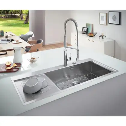 GROHE Мийка для кухні 1160 x 520 мм, 1 чаша, матова, в рівень зі стільницею (31582SD0) (31582SD0) фото 12 Aquada.com.ua GROHE Мийка для кухні 1160 x 520 мм, 1 чаша, матова, в рівень зі стільницею (31582SD0) (31582SD0) фото 12 Aquada.com.ua