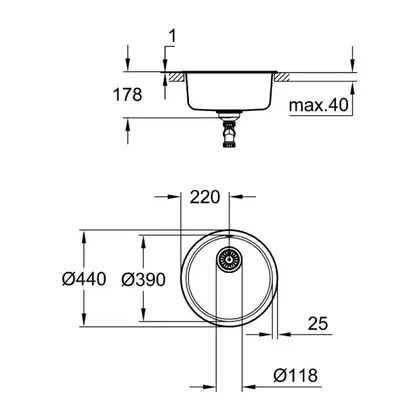 GROHE Кухонная мойка Sink K200 (31720SD0) (31720SD0) фото 10 Aquada.com.ua GROHE Кухонная мойка Sink K200 (31720SD0) (31720SD0) фото 10 Aquada.com.ua