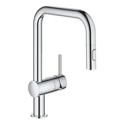 Смеситель для кухни, с выдвижной лейкой Dual Grohe Minta (цвет - хром) (32322002) фото 5 Aquada.com.ua Смеситель для кухни, с выдвижной лейкой Dual Grohe Minta (цвет - хром) (32322002) фото 5 Aquada.com.ua