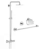 Комплект Grohe душевая система Euphoria 27932000 + набор аксессуаров Essentials 40775001 (2793200040775000)
