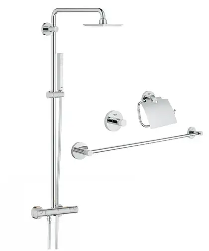 Комплект Grohe душевая система Euphoria 27932000 + набор аксессуаров Essentials 40775001 (2793200040775000) фото 2 Aquada.com.ua Комплект Grohe душевая система Euphoria 27932000 + набор аксессуаров Essentials 40775001 (2793200040775000) фото 2 Aquada.com.ua