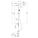 Душевая система с термостатом Bossini Elios (цвет - чёрный матовый) (L10172 073) фото 2 Aquada.com.ua
