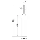 Ёршик напольный Duravit Starck T, чёрный матовый (0099454600) фото 2 Aquada.com.ua