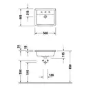 Встраиваемая раковина Duravit Starck 3 560 х 465 мм (0302560000) фото 4 Aquada.com.ua