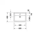 Раковина Duravit Starck 3 60х45 см (0307600000) фото 3 Aquada.com.ua