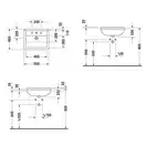 Раковина полувстраиваемая Duravit Starck 3 55 х 46 см (0310550000) фото 2 Aquada.com.ua