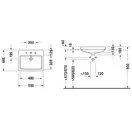 Раковина встраиваемая на столешницу (сверху) Duravit Vero 55 х 46,5 см (0315550000) фото 2 Aquada.com.ua